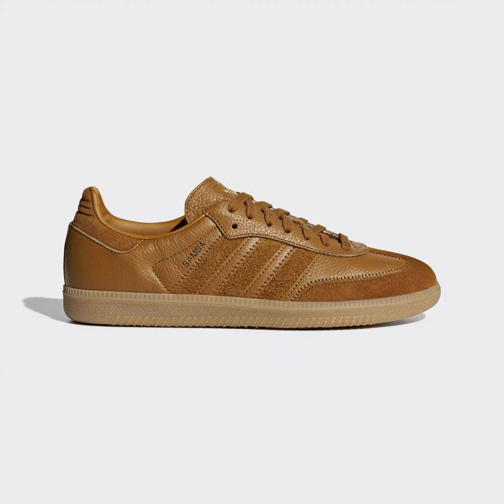 Adidas Samba OG FT Tenis Marrom Para Hombre (MX-53061)